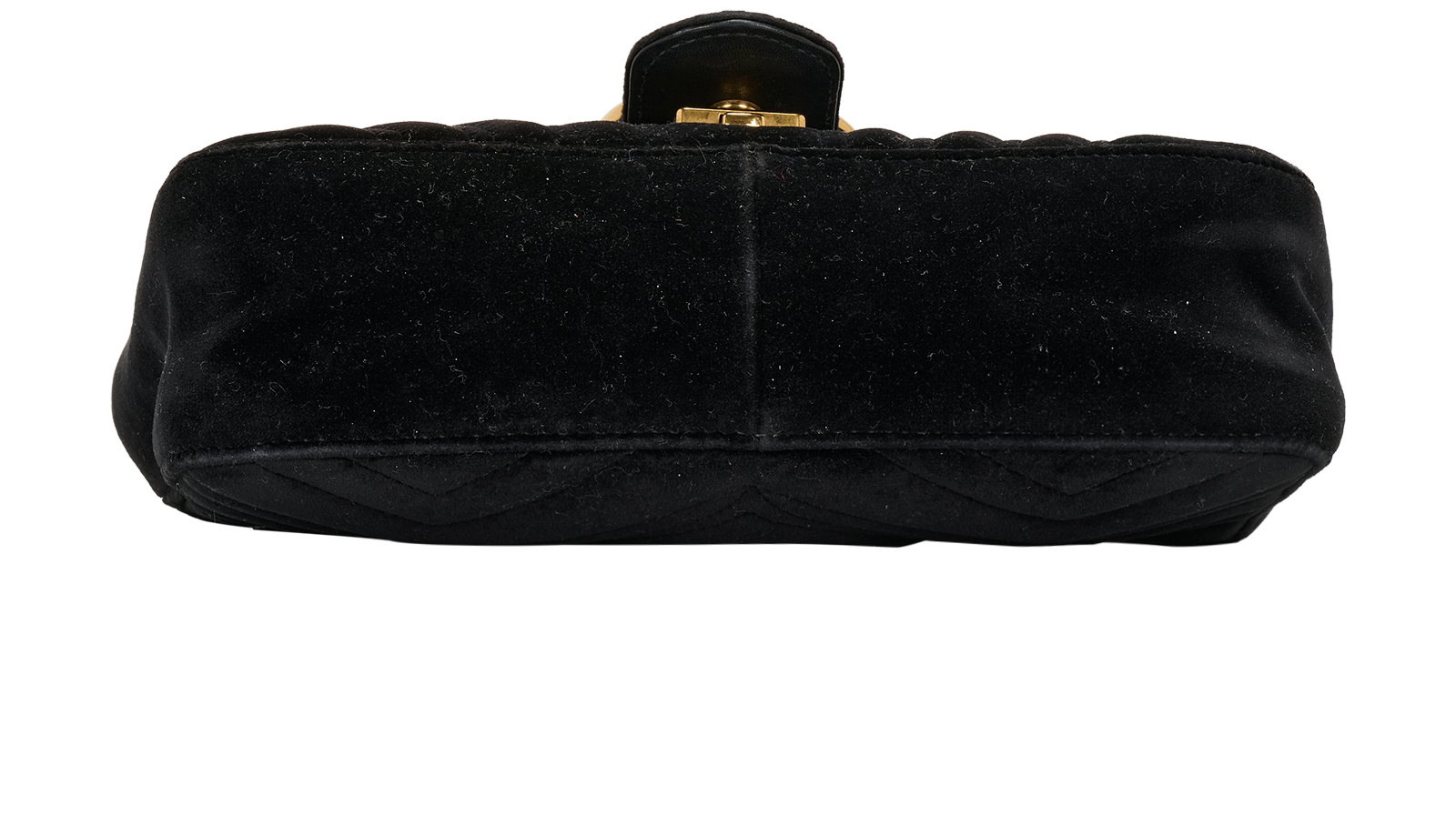 Small GG Marmont, &pound;520, Handbags, Black, Velvet, Top view